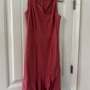 White House Black Market High Low Dress in Rose